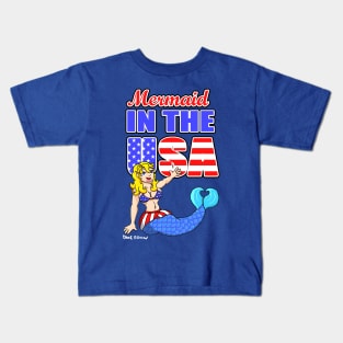 Mermaid in America Kids T-Shirt